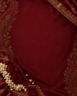 Maroon Wedding card design